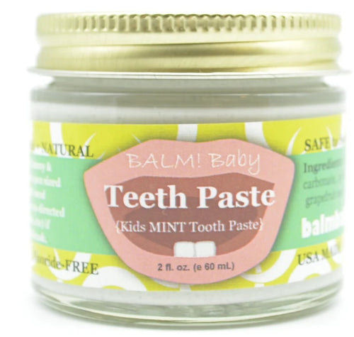 Natural Sugar Free Teeth Paste for Babies, Toddlers and Kids (2oz/60ml)